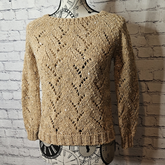 ⭐️ Ermanno Scervino sequin shimmer sweater size 38 US small - Picture 7 of 10